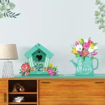 4 шт., ручная работа, цветочные украшения для автомобилей, весенние украшения для стола, очаровательные украшения для стола, конструкции для длительного использования