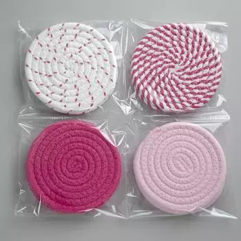 4 шт. ручной работы круглый хлопковый обеденный стол подставка под тарелку кухонные принадлежности коврик чашка однотонный цвет подставка под кофейный напиток 1