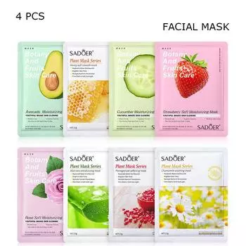 4 шт. SADOER растительная фруктовая маска для лица, средство для ухода за кожей 01#