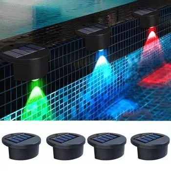 4 шт. садовый светильник водонепроницаемый беспроводной солнечный свет для бассейна, украшение для патио Warm light