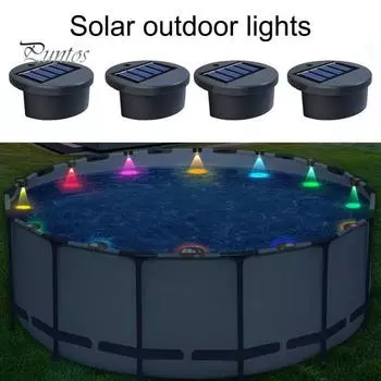 4 шт. садовый светильник водонепроницаемый беспроводной беспроводной солнечный свет для бассейна краевой светильник украшение для патио ночник лестничный забор балкон двор мини-лампа Warm light