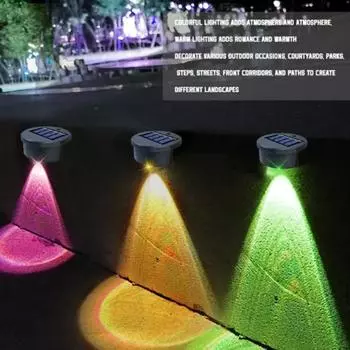 4 шт. садовый светильник водонепроницаемый беспроводной беспроводной солнечный свет для бассейна краевой светильник украшение для патио ночник лестничный забор балкон двор мини-лампа Warm light