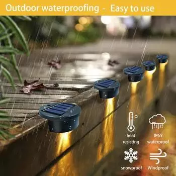 4 шт. садовый светильник водонепроницаемый беспроводной беспроводной солнечный свет для бассейна крайний светильник патио украшение ночник Warm light