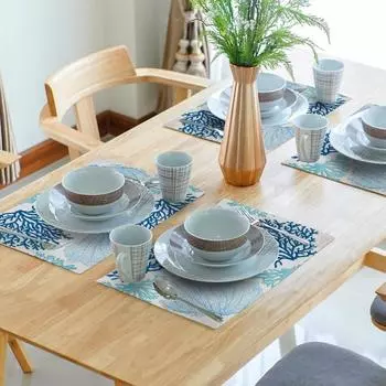 4 шт. салфетки под столовые приборы из кораллового рифа, летние салфетки под столовые приборы из кораллового рифа, термостойкие салфетки под столовые приборы из морских водорослей для столовой кухни 32x45 см Style 1