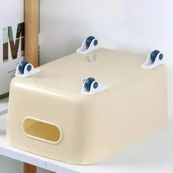 4 шт. самоклеящиеся долговечные привлекательные легкие гладкие раздвижные колеса из АБС-пластика с корпусом для колес 4pcs синий