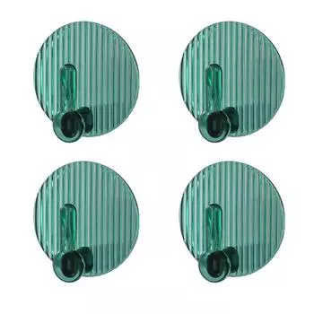 4 шт. самоклеящиеся крючки без сверления прочные самоклеящиеся крючки для полотенец для ванной комнаты душа кухни зелёный