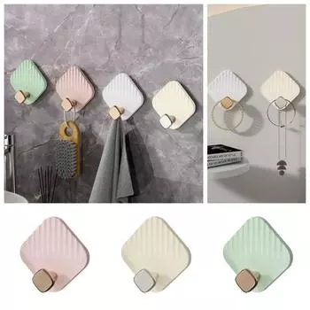 4 шт., самоклеящиеся крючки для настенного крепления, водонепроницаемые крючки для ключей, настенная прозрачная вешалка для полотенец, вешалка для пальто, задняя дверь розовый