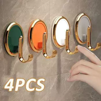 4 шт. самоклеящиеся крючки для одежды настенные дверные крючки ванная комната белая вешалка для полотенец кухонная настенная вешалка аксессуары для ванной комнаты завесы серый