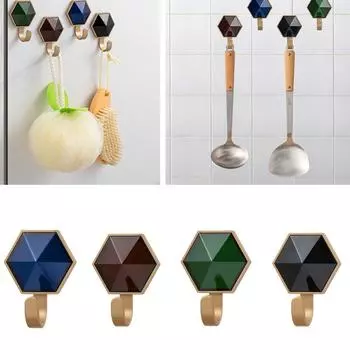 4 шт. самоклеящиеся крючки для ванной комнаты, подвесные крючки для ключей, легкие роскошные настенные крючки для организации дома чёрный