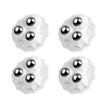 4 шт. самоклеящиеся ролики колеса без сверла бытовые ролики вращения 360 градусов липкий шкив бытовые слайдеры белый