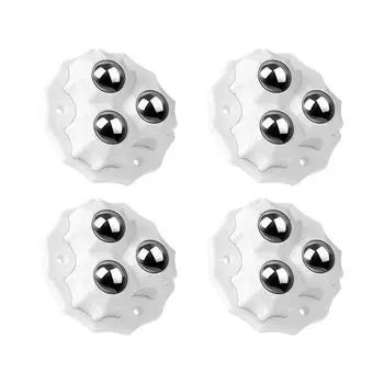 4 шт. самоклеящиеся ролики колеса без сверла бытовые ролики вращения 360 градусов липкий шкив бытовые слайдеры белый