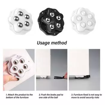 4 шт. самоклеящиеся ролики колеса без сверла бытовые ролики вращения 360 градусов липкий шкив бытовые слайдеры C