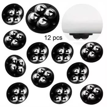 4 шт. Самоклеящиеся шариковые бесшумные универсальные колеса с 4 бусинами для мебели, колеса из нержавеющей стали, вращение на 360°