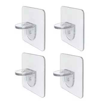 4 шт. Самоклеящийся крючок для ванной комнаты, кухни, внутреннего прозрачного хранения, прочные держатели для одежды, настенная вешалка updated/7*7cm
