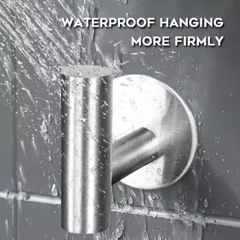 4 шт. самоклеющийся кухонный крючок из нержавеющей стали для полотенец халат перфорированная стена нержавеющий крючок для стойки