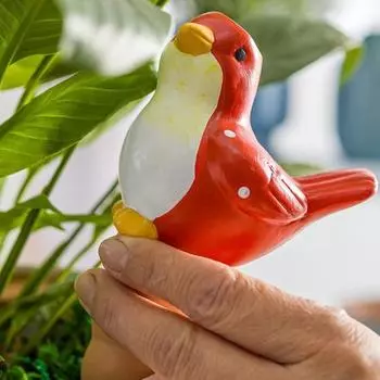 4 шт. самополивающихся шипа в форме птицы из терракотовой глины, шары для полива растений, кашпо синий