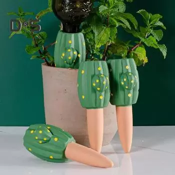 4 шт. самополивающихся шипов для растений кактусов, керамических, автоматических, для полива цветов, капельного полива, вставной шип для комнатных и уличных растений 4pcs