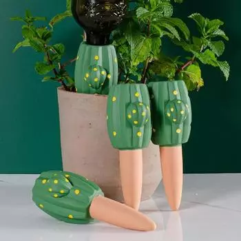 4 шт. самополивающихся шипов для растений кактусов, керамических, автоматических, для полива цветов, капельного полива, вставной шип для комнатных и уличных растений 4pcs