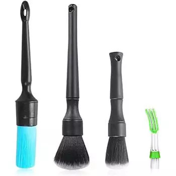 4 шт., щетка для чистки автомобиля, щетка для чистки автомобиля, автомобильные чистящие колеса, приборная панель, интерьер, уличный коврик 25x19x9cm