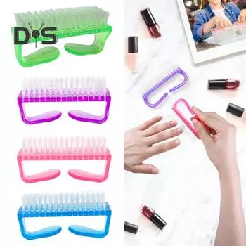 4 шт. щетки для чистки ногтей, мягкая щетина, ручка, скребок для ногтей, скребок для ногтей, маникюрные инструменты, набор скрабовых кистей, щетка для чистки ногтей A