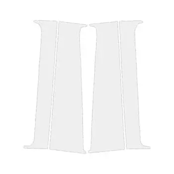 4 шт. серебристый автомобильный зеркальный эффект двери автомобиля средняя колонка окно центр BC стойки стойки накладка отделка подходит для VW T5/T6 2008-2021