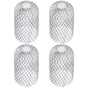 4 шт. сетчатый фильтр для водосточной трубы, алюминиевый сетчатый фильтр для водосточной трубы, предотвращающий засорение листьев мусором от засорения труб