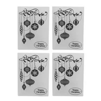 4 шт. Шаблон для тиснения, пластиковая папка для тиснения, шаблон для создания открыток из художественного ремесла