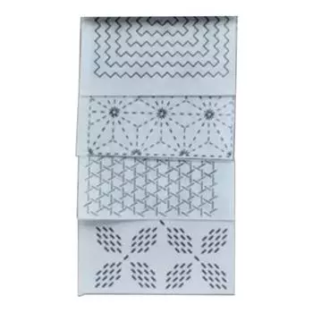 4 шт. Шаблон для вышивки сашико, геометрический узор сашико, трафарет для многоразового использования, узор для вышивки сашико для ручной стежки и вышивки B