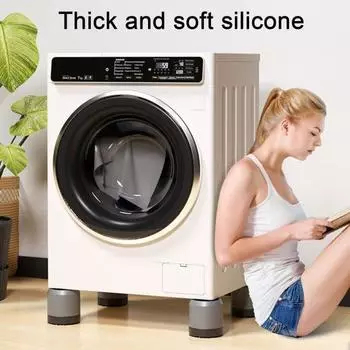 4 шт. шайба антивибрационные колодки стабильная поддержка шумоподавление простая установка стиральная машина S чёрный