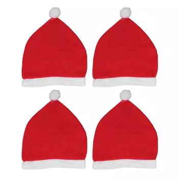 4 шт. шапка Санты рождественская праздничная шапка рождественский чехол на подголовник автокресла украшения праздничные принадлежности
