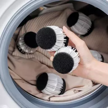 4 шт. шарик для стирки диаметром 6,5 см растворяет моющее средство быстрее удаляет ворс и волосы с одежды