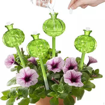 4 шт., шарики для полива растений, вставки для плантаторов, прочные лампочки для устройств в горшках