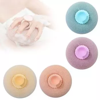 4 шт. шарики для ванны, отшелушивающие щетки для душа, супер мягкая массажная губка для ванны, шарики-присоски, щетка для чистки тела 4pcs