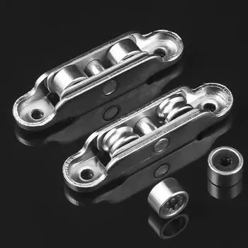 4 шт. Щелевой/плоский роликовый оконный шкив 77 Tyle для раздвижной двери, ролики из нержавеющей стали для окон из алюминиевого сплава ASlot