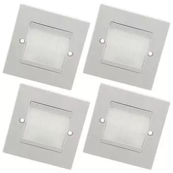 4 шт. Щеточная настенная пластина, вставная крышка для кабеля, сквозная настенная розетка, крышка для кабельного ввода, настенная розетка, кабельный ввод, пластина