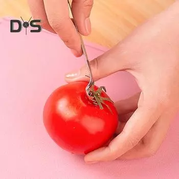 4 шт. Щипцы для фруктов с острыми зубьями из нержавеющей стали, инструмент для удаления сердцевины из клубники и помидоров, легкое удаление стеблей для мягких фруктов и овощей, кухонный гаджет 4pcs