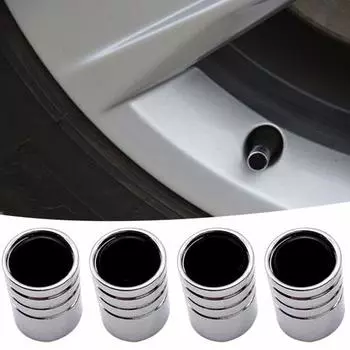 4 шт. шинный клапан, нержавеющая пылезащитная серебряная нержавеющая крышка, цветная стальная крышка воздушного клапана для