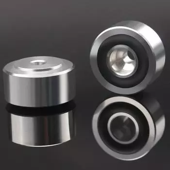 4 шт. шипы для динамиков HIFI, подставка для ножек, изоляция из алюминиевого сплава, амортизирующая основа усилителя, противоскользящая подставка для ножек динамиков ЦАП серебряный