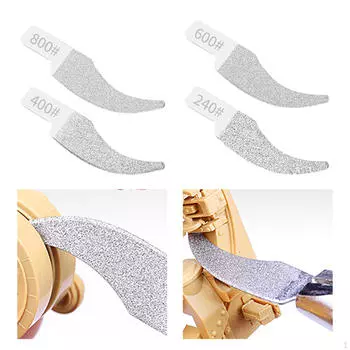 4 шт., шлифовальные инструменты для хобби, полировальные напильники, узкая детализация по дереву