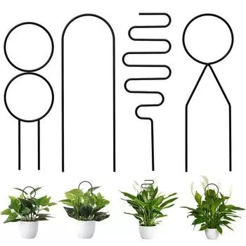 4 шт. шпалера для восхождения на растения, универсальная хорошая поддержка, легкая металлическая опора для комнатных растений, бесплатная лоза зелёный
