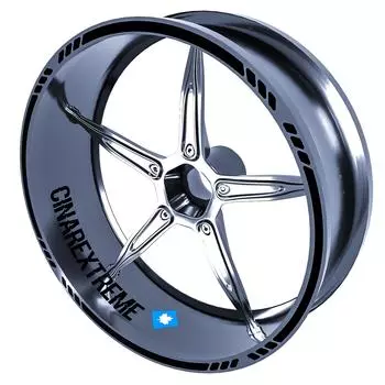 4 шт. штриховой дизайн Jet Black Rim Tape Wheel Stripes Decals Sticker CinarExtreme