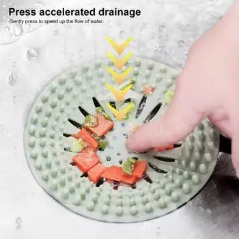 4 шт. силиконовая крышка для стока пола, ловушка для волос, фильтр для раковины, сильная всасывающая пробка для запаха