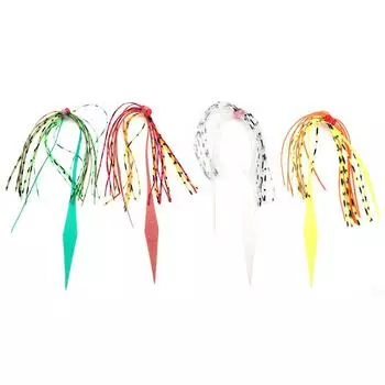 4 шт., силиконовая юбка в виде осьминога, стример для щуки, спиннербейт, трейлер, резиновый слайдер, джиг-приманки, юбки для кальмаров, рыбалка в морской воде 8898-4PCS