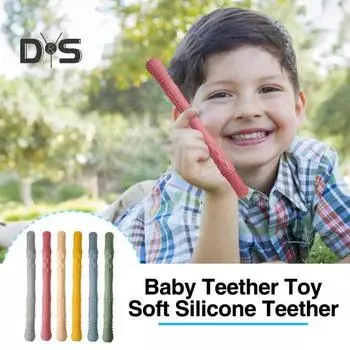 4 шт. силиконовая жевательная палочка, пищевая, без BPA, многоразовая, для снятия стресса, сенсорная, оральная, моторная, жевательная палочка, игрушка для особых нужд армия зеленый