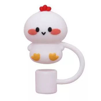 4 шт. силиконовые чехлы для соломинок в виде животных, 10 мм, для стаканчиков Stanley 30/40 унций