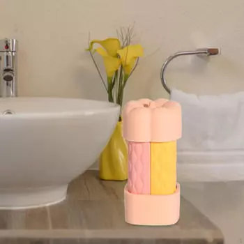 4 шт. Силиконовые дорожные бутылки для шампуня, аксессуары, размер контейнеров розовый