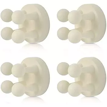 4 шт. силиконовые многофункциональные крючки, водонепроницаемые самоклеящиеся крючки для настенного подвешивания для ванной комнаты, кухни, гостиной, офиса зелёный