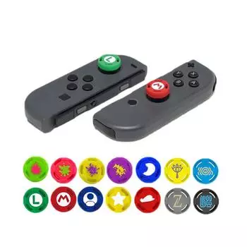 4 шт. силиконовые накладки на аналоговые джойстики для Nintendo Switch JoyCon Controller, накладки на джойстики для Switch Lite, аксессуары