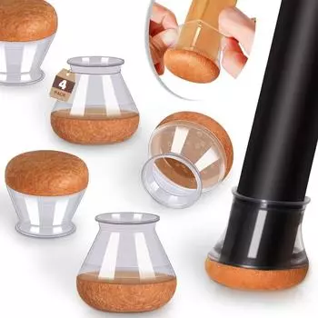 4 шт. Силиконовые накладки на ножки стульев, защитные накладки на ножки, чехлы для мебели, носки, заглушки, выравнивающие ножки для мебели, домашний декор S-round-4pcs