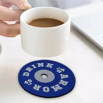 4 шт. силиконовые подставки для напитков, тренажерный зал, весовые тарелки, подставки для стола, подставки для кухонного стола, без BPA, пищевые круглые подставки для кружек разноцветный